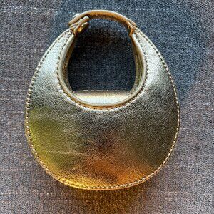Staud Micro Moon Bag in Gold